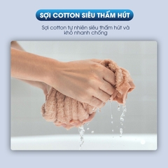 Khăn tắm khăn gọi khăn mặt LadoHome 100% cotton