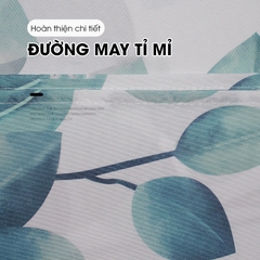Rèm nhà tắm Poliester hoạt tiết Lá Rủ, chất liệu cao cấp không thấm nước, rèm lắp cho gia đình chung cư, khách sạn,...