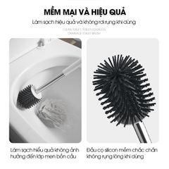 Cọ chà bồn cầu toilet đầu silicon LD-8101