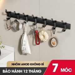 Móc treo dán tường treo quần áo, túi sách, vật dụng trong nhà RX04 Nhôm Anod không rỉ