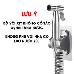 Vòi xịt toilet, vòi xịt vệ sinh phòng tắm cao cấp INOX304 LH-9423 + tặng kèm giá đỡ, ống dây lò xo 3 mét chất lượng cao