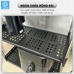 Kệ nhà bếp, kệ để đồ gia dụng nồi cơm điện, lò vi sóng, nồi chiên không dầu LD-3642, khung inox không rỉ chịu tải lớn