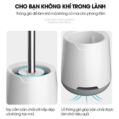 Cọ chà bồn cầu toilet đầu silicon LD-8101
