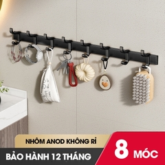 Móc treo dán tường treo quần áo, túi sách, vật dụng trong nhà RX04 Nhôm Anod không rỉ