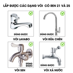 Vòi xoay mở rộng gắng vòi lavabo bồn rửa mặt 9305 với cánh tay cơ động bánh răng kép