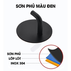 Móc dán tường móc treo đồ INOX 304 không rỉ IN02