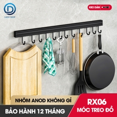 Móc treo đồ nhà bếp nồi xoong dao kéo RX06 Nhôm Anod không rỉ