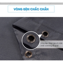 Rèm treo nhà tắm vài Poliester cao cấp Xám Trơn