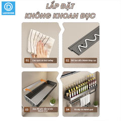 Kệ gia vị nhà bếp treo tường LD-5599 hợp kim nhôm không rỉ