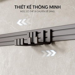 Giá treo khăn đa năng nhôm anod cao cấp SQ-6299