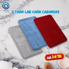 COMBO 3 Thảm chùi chân lâu chân lông cashmere nhân tạo