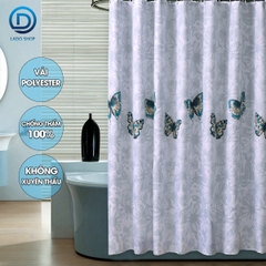 Rèm treo nhà tắm khách sản motel vải Poliester cao cấp Bươm Bướm