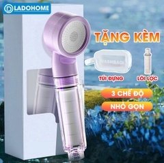 Vòi tắm hoa sen di động, vòi sen du lịch, vòi sen cầm tay có lõi lọc kèm túi đựng tiện lợi LD-9015