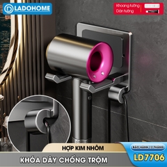Giá treo máy sáy tóc chống trộm dán tường LD-7706 nhôm hợp kim không rỉ