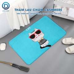 Thảm lau chân hoạt hình 40x60 lông Cashmere dày 10mm siêu thấm hút họa tiết dễ thương