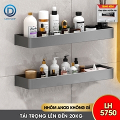 Kệ dán tường LH-5750 nhà tắm nhà bếp Bathroom Kitchen Nhôm Anod không rỉ + tặng kèm keo dán, tắt kê và vít