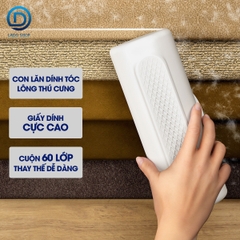 Con lăn dính tóc, lông thú cưng, bụi bông, bụi giấy cho quần áo tiện gọn nhanh chóng
