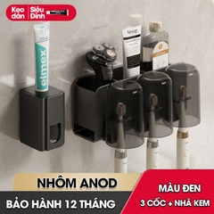 Kệ treo bàn chải và kem đánh răng có kèm cốc và dụng cụ nhã kem tự động LH-5478C