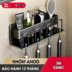 Kệ treo bàn chải và cốc đánh răng kèm cốc SQ-5268C