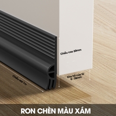 Ron chặn khe cửa dán một bên phiên bản nâng cấp 3 lớp giúp ngăn bụi gió và cách âm, tích hợp sẵn keo dán dể dàng lắp đặt