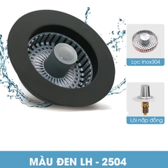 Bộ lọc thoát nước cho bồn rửa chén, nắp thoát chậu rửa nhà bếp LH-2504, chất liệu inox và đồng không rỉ cao cấp