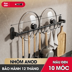 Móc treo nhà bếp đa năng có rảnh để dao và gác nắp nồi Nhôm Anod không rỉ RX08