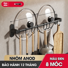 Móc treo nhà bếp đa năng có rảnh để dao và gác nắp nồi Nhôm Anod không rỉ RX08