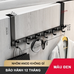 Móc treo sau cửa tiêt kiệm không gian SQ-RX05 nhôm anod