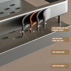 Kệ nhà tắm nhà bếp dán tường YQ-5578 Nhôm Anod không rỉ