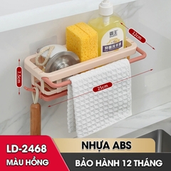 Kệ để dụng cụ rửa chén, giá để nước rửa chén bát treo tường có khay hứng nước LD-2468