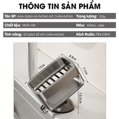 Khay đựng xà phòng để đứng kiểu mới LH-1937 đế hút chân không dể lắp đặt