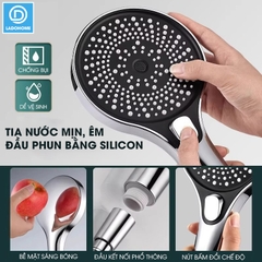 Vòi sen điều áp bản lớn 3 chế độ LD-9016, tăng lưu lượng nước và nút bấm dễ sử dụng