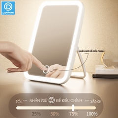 Gương trang điểm có đèn led LD-7222, gương để bàn gấp gọn di động, phù hợp sinh viên ở trọ, mang đi du lịch