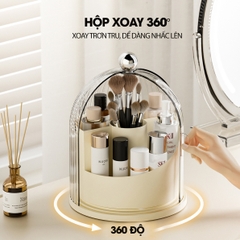 Hộp đựng cọ trang điểm, son môi, mỹ phẩn nắp xoay ngăn bụi JX2502