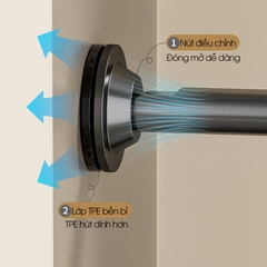 (Combo 3) Giá treo móc quần áo hút chân không LD-4105, có thể kéo dài hoặc thu gọn