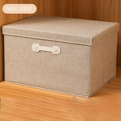 Hộp đựng đồ đa năng, quần áo chăn mền có nắp đậy LH-3107, vải lanh không dệt chất lượng cao, chống ẩm mốc, nhiều size