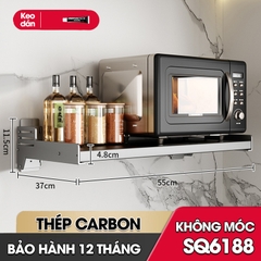 Kệ lò vi sóng, kệ gia vị kệ nhà bếp treo tường SQ-6188 thép carbon không rỉ