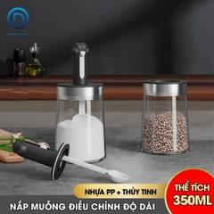 Hủ gia vị thủy tinh 350ml có thể điều chỉnh độ dài của muỗng TLG042-1