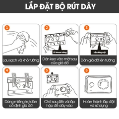 Dây phơi quần áo dây rút vô hình LH-6474 treo trong phòng tắm ngoài ban công ngoài trời dài tới 5.1m