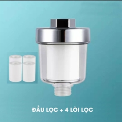 Đầu lọc nước cho vòi hoa sen, vòi rửa vệ sinh, vòi máy giặt,... LD-9322 tương thích cở ren 21, lõi lọc có thể thay thế