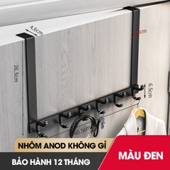 Móc treo sau cửa tiêt kiệm không gian SQ-RX05 nhôm anod