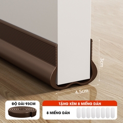 Thanh chèn chân cửa ngăn gió bụi côn trùng nhựa PVC D1949, dùng được cho cửa mở quay có độ dày 3-5cm, khe hở không quá 2cm