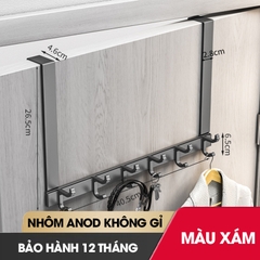 Móc treo sau cửa tiêt kiệm không gian SQ-RX05 nhôm anod