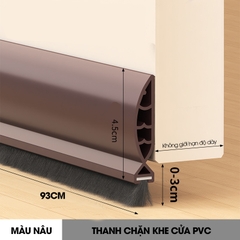 Thanh nệp cứng chặn chân cửa nhựa PVC dùng cho khe hở lớn tới 3cm, giúp ngăn gió bụi, con trùng, cách âm cách nhiệt