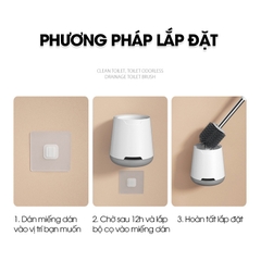 Cọ chà bồn cầu toilet đầu silicon LD-8101