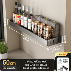 Kệ gia vị nhà bếp treo tường LD-5599 hợp kim nhôm không rỉ