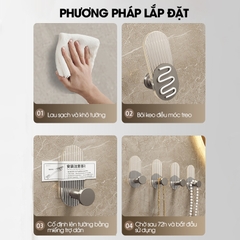 Móc treo khăn treo đồ decor phòng tắm vật liệu Acrylic cao cấp AR10 tặng kèm keo dán