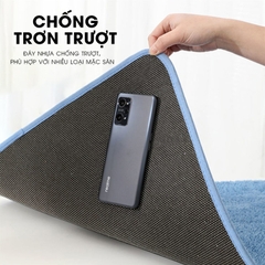 Thảm chùi chân lâu chân lông cashmere nhân tạo