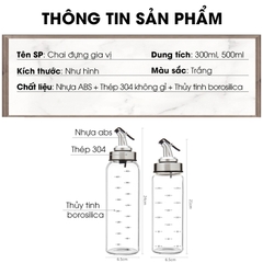 Chai đựng gia vị dầu ăn nước mắm loại cao cấp YH-002