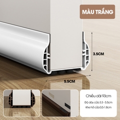 Thanh chèn chân cửa cải tiến với 2 lớp tăng khả năng cách âm và đáy lông đệm dể dàng đóng mở, ngăn côn trùng và gió bụi